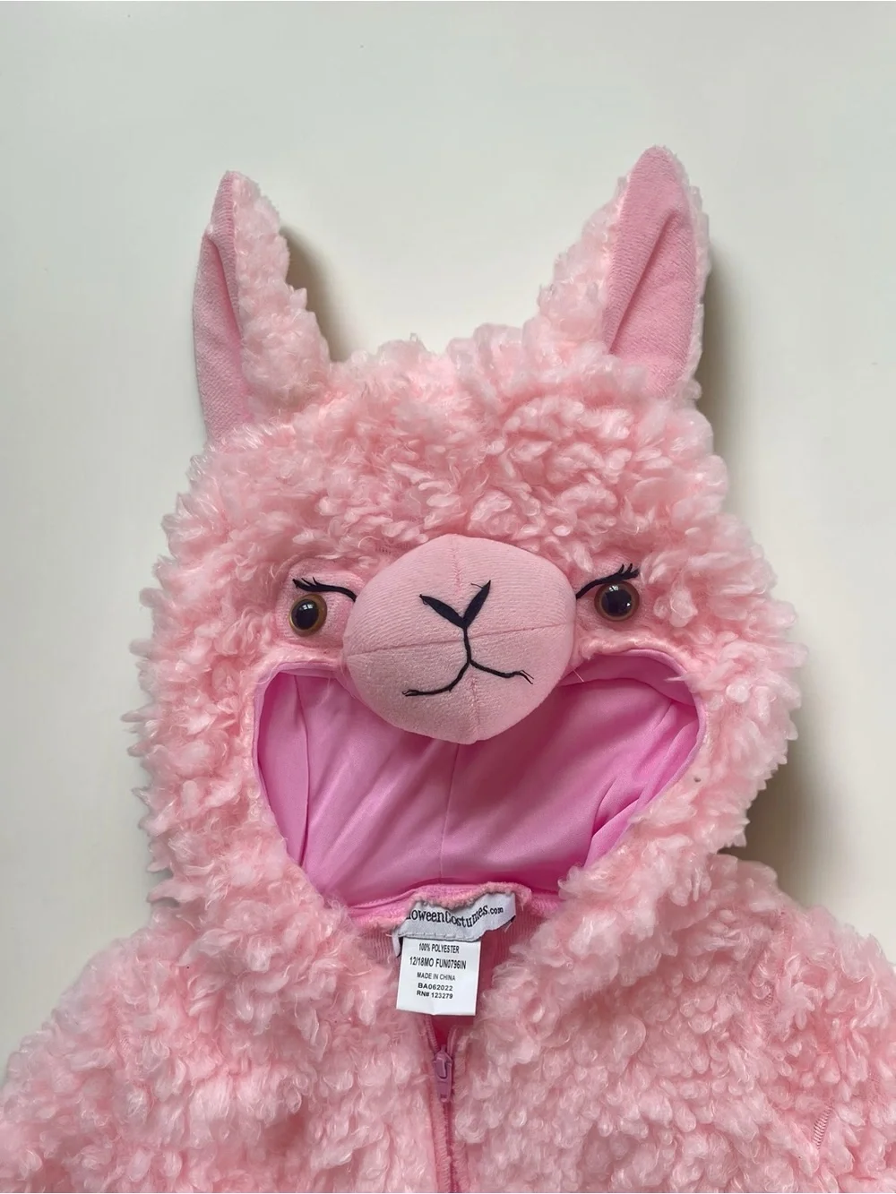 EUC/LN Pink Lama Alpaca Coat Plush Halloween Costume